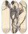 Triptych art skateboard deck of Lovis Corinth Nude Bending Forward Gebeugter Akt by Lovis Corinth (1858-1925)