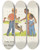 Triptych art skateboard deck of Ruth Ives Laugh With Larry Pl7 by Ruth Ives (1914)