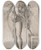 Triptych art skateboard deck of Lucas Van Leyden Lucretia by Lucas Van Leyden (1494-1533)