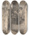 Triptych art skateboard deck of James Abbott Mcneill Whistler Little Rag Gatherers by James Abbott Mcneill Whistler (1834-1903)