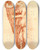 Triptych art skateboard deck of Cornelis Pronk Beeld Van Staande Vrouw Zich Omhullende Met Mantel_2 by Cornelis Pronk (1691-1759)