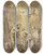 Triptych art skateboard deck of Jacob De Wit The Baptism Of Christ by Jacob de Wit (1695-1754)