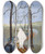 Triptych art skateboard deck of Hugo Simberg On The River Of Life by Hugo Simberg (1873-1917)