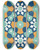Triptych art skateboard deck of Afghan Boundary Commission 18 Plates Of Ornamental Tiles From The Afghan Boundary Commission Pl 01 by Afghan Boundary Commission (1884-1888)