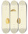 Triptych art skateboard deck of James Sowerby The Mineral Conchology Of Great Britain Pl564 by James Sowerby (1757-1822)