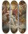 Triptych art skateboard deck of Agostino Ugolini Calling Of Saint Martin by Agostino Ugolini (1758-1824)