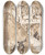 Triptych art skateboard deck of Francesco Guardi Architectural Fantasy Figures On A Grand Staircase_1 by Francesco Guardi (1712-1793)
