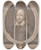 Triptych art skateboard deck of George Howland Beaumont Shakespeare by George Howland Beaumont (1753-1827)
