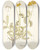 Triptych art skateboard deck of Nikolaus Joseph Freiherr Von Jacquin Hippocrepis Balearica by Nikolaus Joseph Freiherr Von Jacquin (1727-1817)
