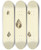 Triptych art skateboard deck of James Sowerby The Mineral Conchology Of Great Britain Pl247 by James Sowerby (1757-1822)