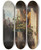 Triptych art skateboard deck of Carl Spitzweg The Garret I by Carl Spitzweg (1808-1880)
