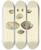 Triptych art skateboard deck of James Sowerby The Mineral Conchology Of Great Britain Pl490 by James Sowerby (1757-1822)