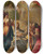 Triptych art skateboard deck of Francesc Pla Duran Birth Of The Virgin by Francesc Pla Duran (1743-1805)