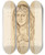 Triptych art skateboard deck of Edvard Munch Weib Mit Langem Haar by Edvard Munch (1863-1944)