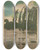 Triptych art skateboard deck of Jan Stanislawski Poplars_1 by Jan Stanislawski (1860-1907)