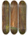 Triptych art skateboard deck of Frederic Edwin Church Study In The Maine Woods by Frederic Edwin Church (1826-1900)