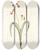 Triptych art skateboard deck of Nikolaus Joseph Freiherr Von Jacquin Lachenalia Quadricolor by Nikolaus Joseph Freiherr Von Jacquin (1727-1817)