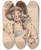 Triptych art skateboard deck of Richard Ranft La Fillette Un Chien by Richard Ranft (1862-1931)