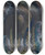 Triptych art skateboard deck of Jules Schmalzigaug Mduse Et Traine Verte by Jules Schmalzigaug (1882-1917)