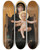 Triptych art skateboard deck of William Bouguereau Virgin And Child by William Bouguereau (1825-1905)