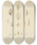 Triptych art skateboard deck of James Sowerby The Mineral Conchology Of Great Britain Pl393 by James Sowerby (1757-1822)