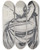 Triptych art skateboard deck of Julius Caesar Ibbetson Study Of A Woman Seated On A Horse by Julius Caesar Ibbetson (1759-1817)