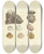 Triptych art skateboard deck of James Sowerby The Mineral Conchology Of Great Britain Pl208 by James Sowerby (1757-1822)
