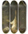 Triptych art skateboard deck of Dirk Valkenburg Still Life With Dead Hare And Partridges by Dirk Valkenburg (1675-1721)