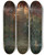 Triptych art skateboard deck of Othmar Brioschi Aufgang Zur Villa Deste Im Sonnenlicht by Othmar Brioschi (1854-1912)