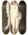 Triptych art skateboard deck of David Humbert De Superville Vrouwenfiguur Uit Rubens Het Oordeel Van Paris by David Humbert De Superville (1770-1849)