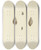 Triptych art skateboard deck of James Sowerby The Mineral Conchology Of Great Britain Pl246 by James Sowerby (1757-1822)