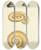 Triptych art skateboard deck of James Sowerby The Mineral Conchology Of Great Britain Pl511 by James Sowerby (1757-1822)