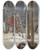 Triptych art skateboard deck of James Tissot The Strike Of The Lance by James Tissot (1836-1902)
