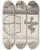 Triptych art skateboard deck of Rev James Bulwer One From A Volume Of Drawings And Prints_46 by Rev James Bulwer (1794-1879)