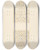 Triptych art skateboard deck of Julesedmondcharles Lachaise Three Designs For Decorative Motifs In Strapwork Rinceaux And Egganddart Patterns by Jules-Edmond-Charles Lachaise (1897)