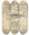 Triptych art skateboard deck of Henri Lehmann Composition Study With Three Figures Standing On A Rock by Henri Lehmann (1814-1882)