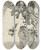 Triptych art skateboard deck of Henry Justice Ford The Fairies Catch The Baby by Henry Justice Ford (1860-1941)