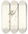 Triptych art skateboard deck of Nikolaus Joseph Freiherr Von Jacquin Galaxia Plicata by Nikolaus Joseph Freiherr Von Jacquin (1727-1817)