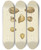 Triptych art skateboard deck of James Sowerby The Mineral Conchology Of Great Britain Pl423 by James Sowerby (1757-1822)