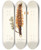 Triptych art skateboard deck of Nikolaus Joseph Freiherr Von Jacquin Tremella Clavariaeformis by Nikolaus Joseph Freiherr Von Jacquin (1727-1817)