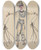 Triptych art skateboard deck of Will R Barnes Dancersboys by Will R Barnes (1939)