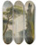 Triptych art skateboard deck of Hubert Robert View Of A Garden With A Large Fountain At Center And Figures Relaxing And Dancing In The Foreground by Hubert Robert (1733-1808)