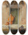 Triptych art skateboard deck of Antonietta Brandeis Venice At The Gate Of The Arco Dellabbazia Della Misericordia by Antonietta Brandeis (1848-1926)