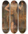 Triptych art skateboard deck of Lonjeanbasile Perrault Crossing A Creek by Lon-Jean-Basile Perrault (1832-1908)