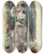 Triptych art skateboard deck of Alfred Stevens The Corner Of The Balcony by Alfred Stevens (1817-1875)