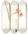 Triptych art skateboard deck of Nikolaus Joseph Freiherr Von Jacquin Gladiolus Watsonius by Nikolaus Joseph Freiherr Von Jacquin (1727-1817)