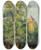 Triptych art skateboard deck of Stanislas Lpine Le Clocher De Vtheuil by Stanislas Lepine (1835-1892)