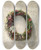 Triptych art skateboard deck of John La Farge Wreath Of Flowers by John La Farge (1835-1910)