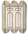 Triptych art skateboard deck of Julesedmondcharles Lachaise Design For Single Door And Overdoor Panel With Cupids Bearing A Violin by Jules-Edmond-Charles Lachaise (1897)