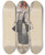 Triptych art skateboard deck of Will R Barnes Court Lady_4 by Will R Barnes (1939)